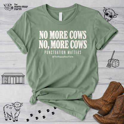 Punctuation Matters Cow Unisex Tee