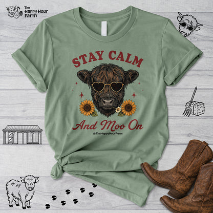 Stay Calm And Moo On Unisex Tee