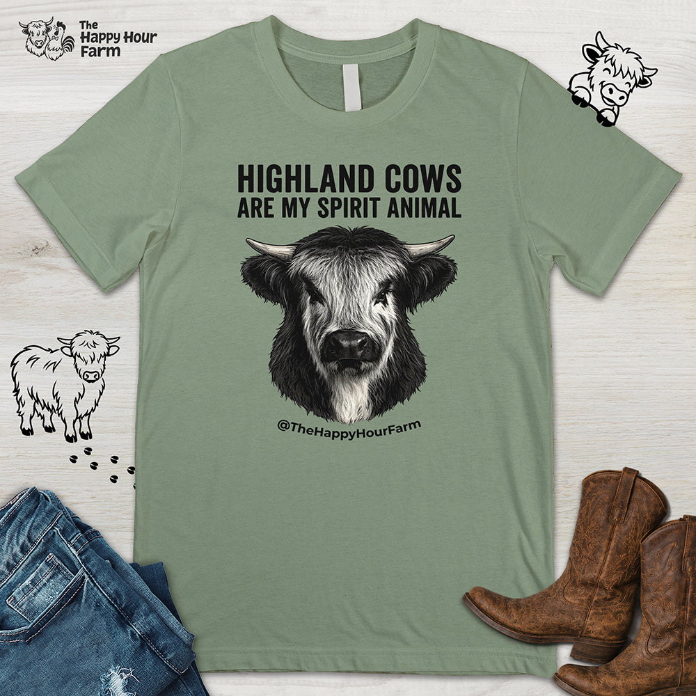 Highland Cows Are My Spirit Animal Unisex Tee