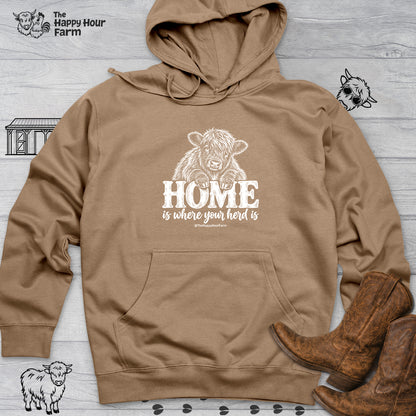 Home Is Where Your Herd Is Hooded Sweatshirt
