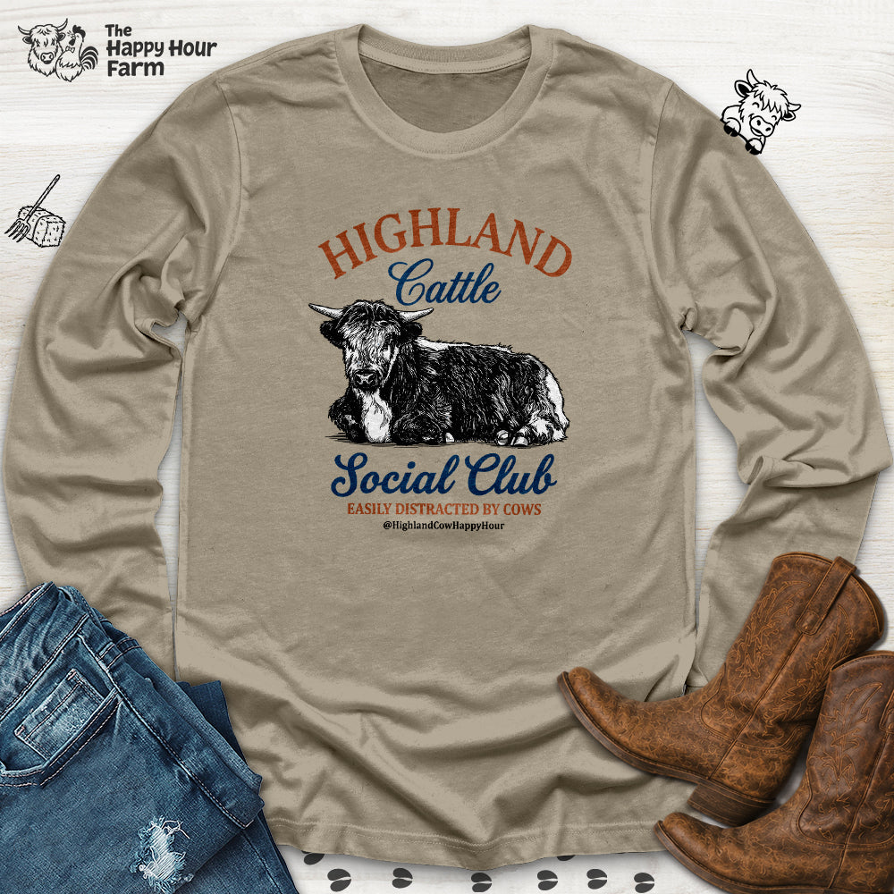 Highland Cattle Social Club Long Sleeve