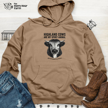 Highland Cows Are My Spirit Animal Hooded Sweatshirt