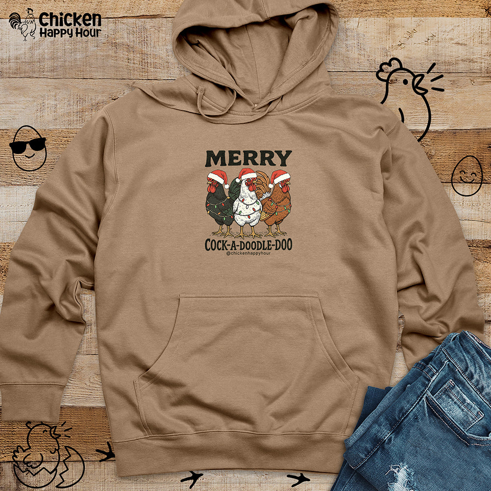 Merry Cock  a Doodle Doo Hooded Sweatshirt
