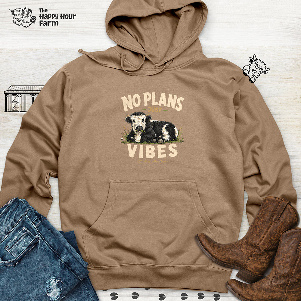 No Plan Just Vibes Hooded Sweatshirt