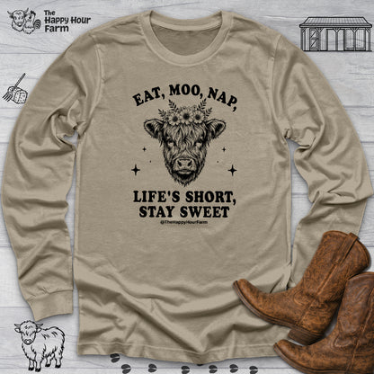 Eat, Moo, Nap Long Sleeve