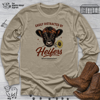 Easily Distracted by Heifer Long Sleeve