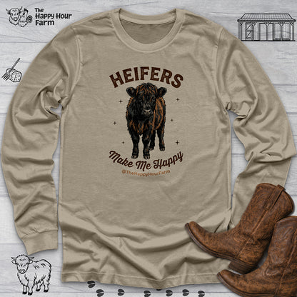 Heifers Make Me Happy Long Sleeve