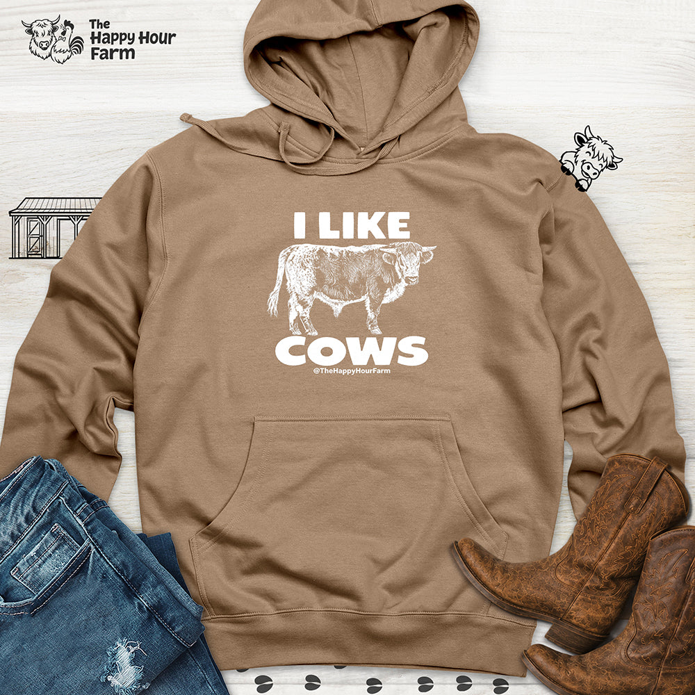 I Like Cows Hooded Sweatshirt