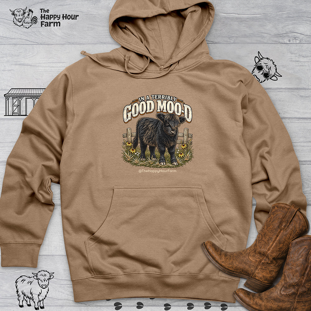 In a Terribly GOOD MOO-D Hooded Sweatshirt