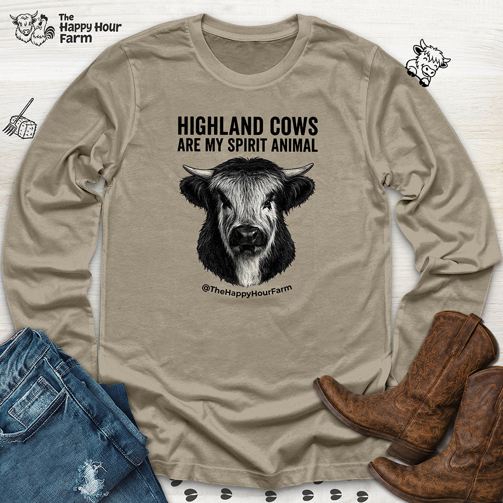 Highland Cows Are My Spirit Animal Long Sleeve