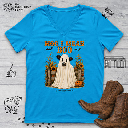 Moo I Mean Boo 2 V-Neck Tee