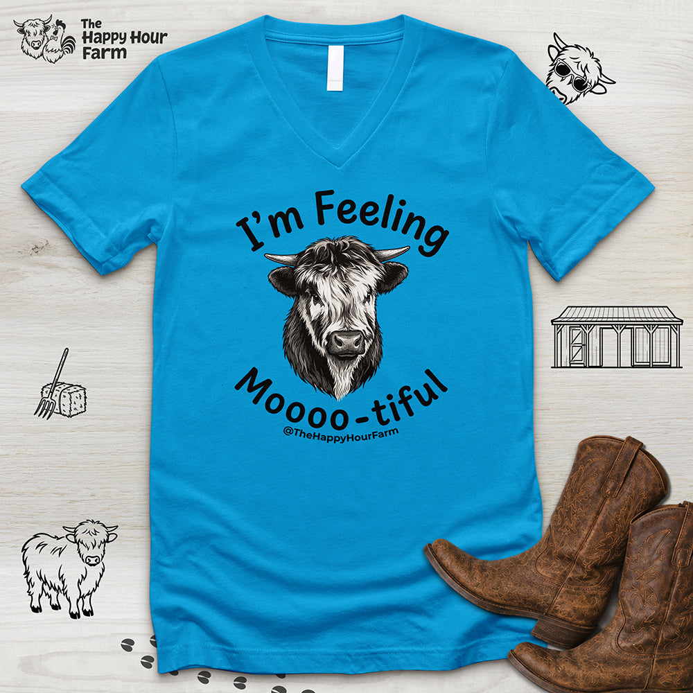 I'm Felling Moooo-tiful V-Neck Tee
