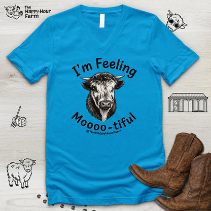 I'm Felling Moooo-tiful V-Neck Tee