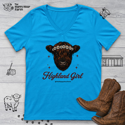 Highland Girl V-Neck Tee