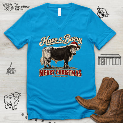 Have a Barry MERRY CHRISTMAS V-Neck Tee