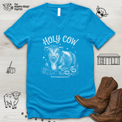 Holy Cow V-Neck Tee