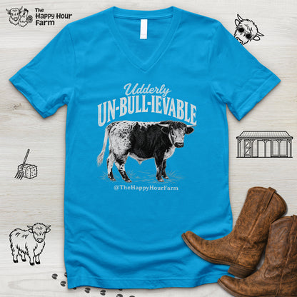 Udderly UN-BULL-IEVABLE V-Neck Tee