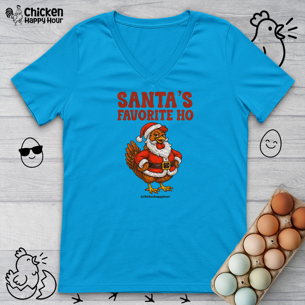 Santa’s Favorite Ho V-Neck Tee