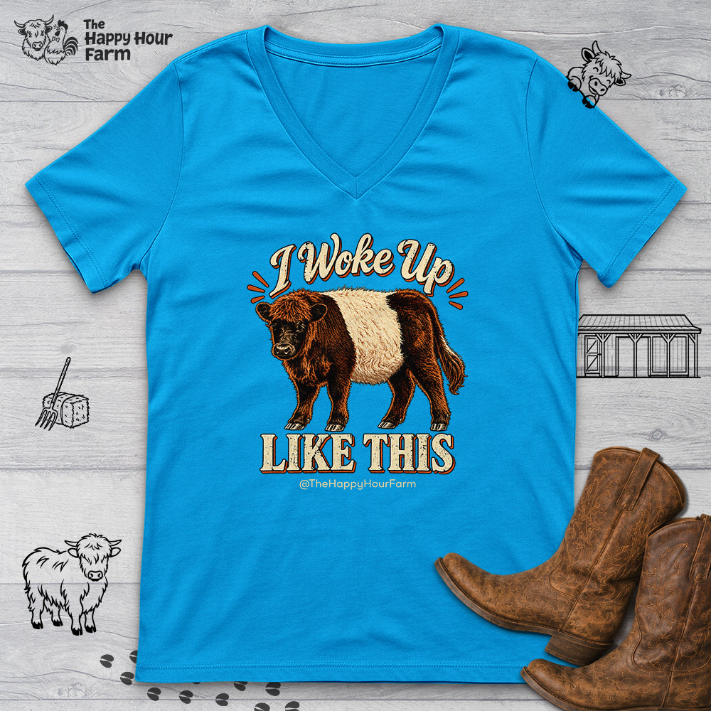 I Woke Up LIKE THIS V-Neck Tee