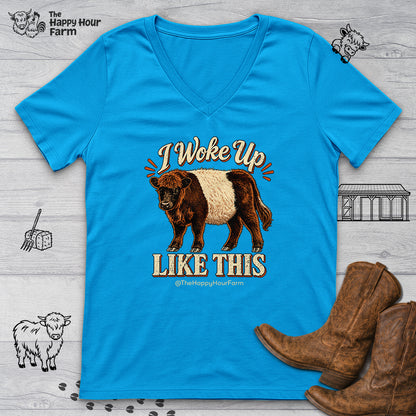 I Woke Up LIKE THIS V-Neck Tee