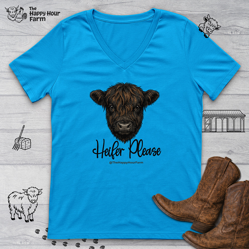 Heifer Please V-Neck Tee