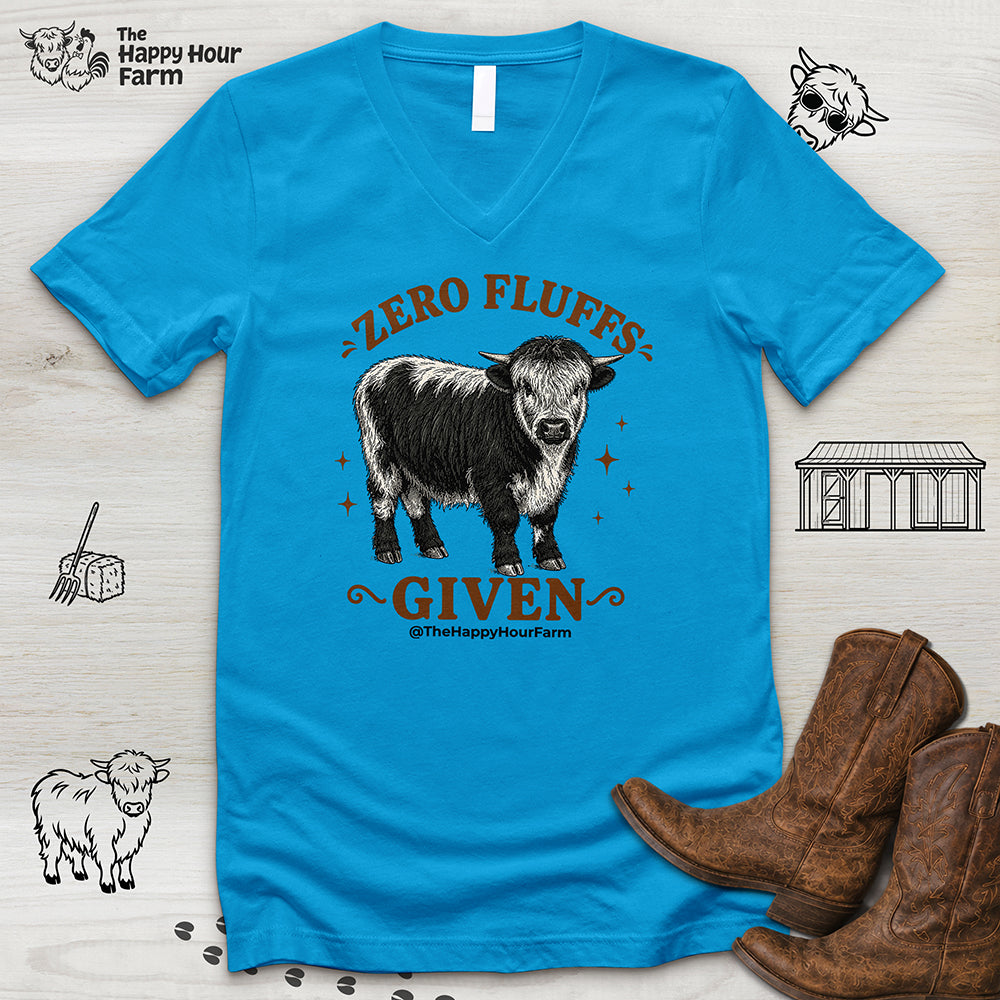 Zero Fluffs Given V-Neck Tee