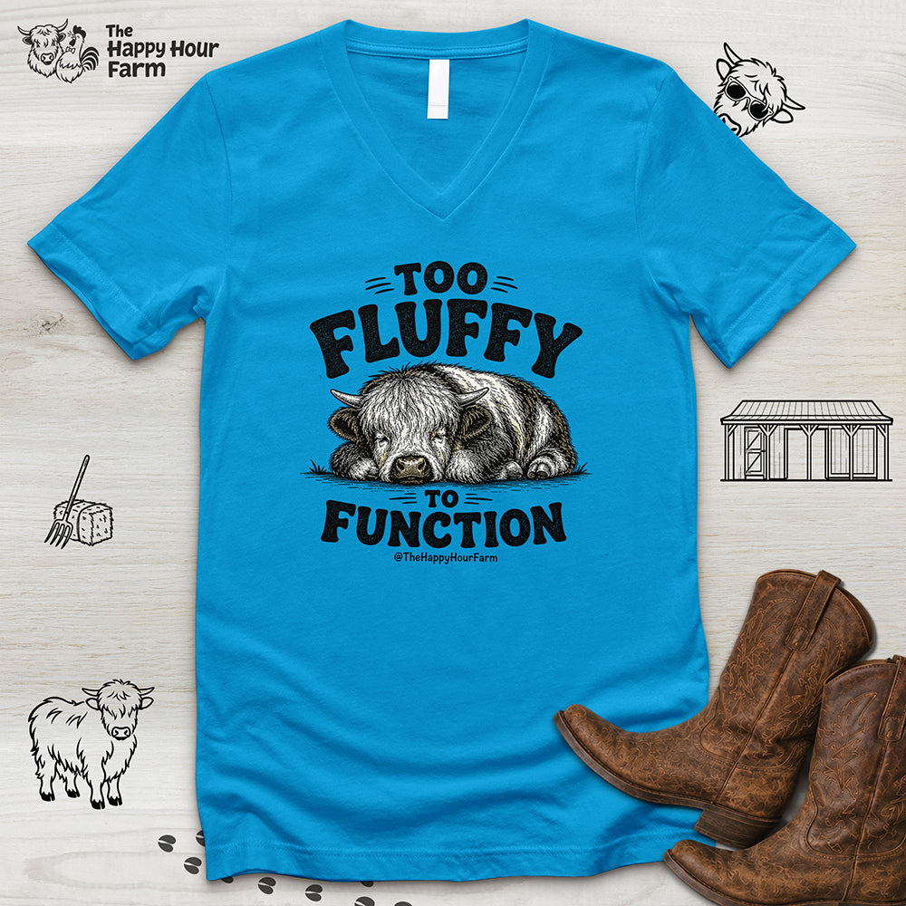 Too Fluffy to Function V-Neck Tee