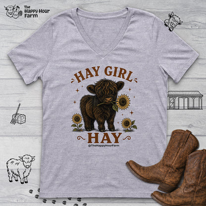 Hay Girl Hay V-Neck Tee