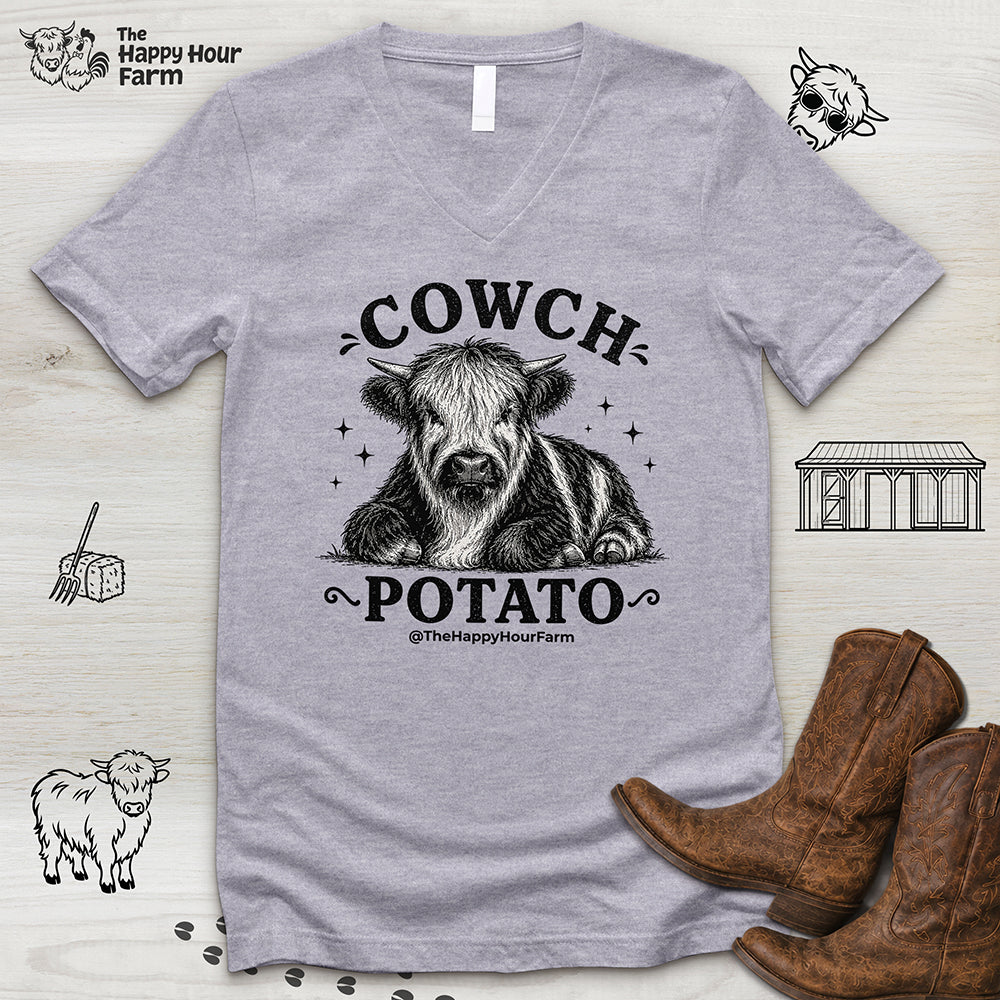 Cowch Potato V-Neck Tee