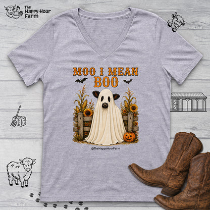 Moo I Mean Boo 2 V-Neck Tee