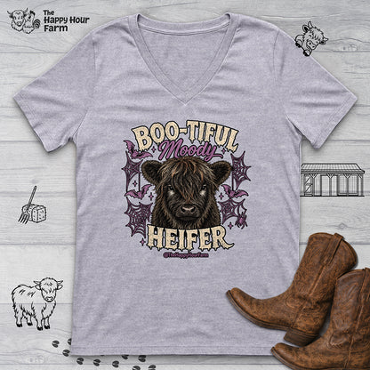 Bootiful Moody Heifer V-Neck Tee