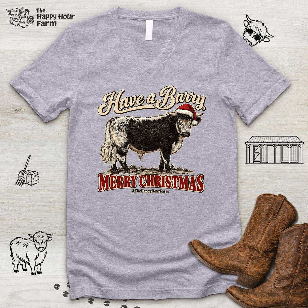 Have a Barry MERRY CHRISTMAS V-Neck Tee