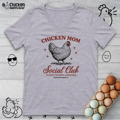 Chicken Mom Social Club V-Neck Tee