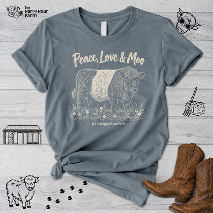 Peace, Love & Moo Unisex Tee