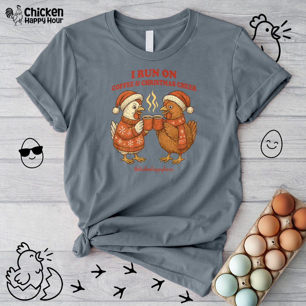 I Run on Coffee & Christmas Cheer Unisex Tee