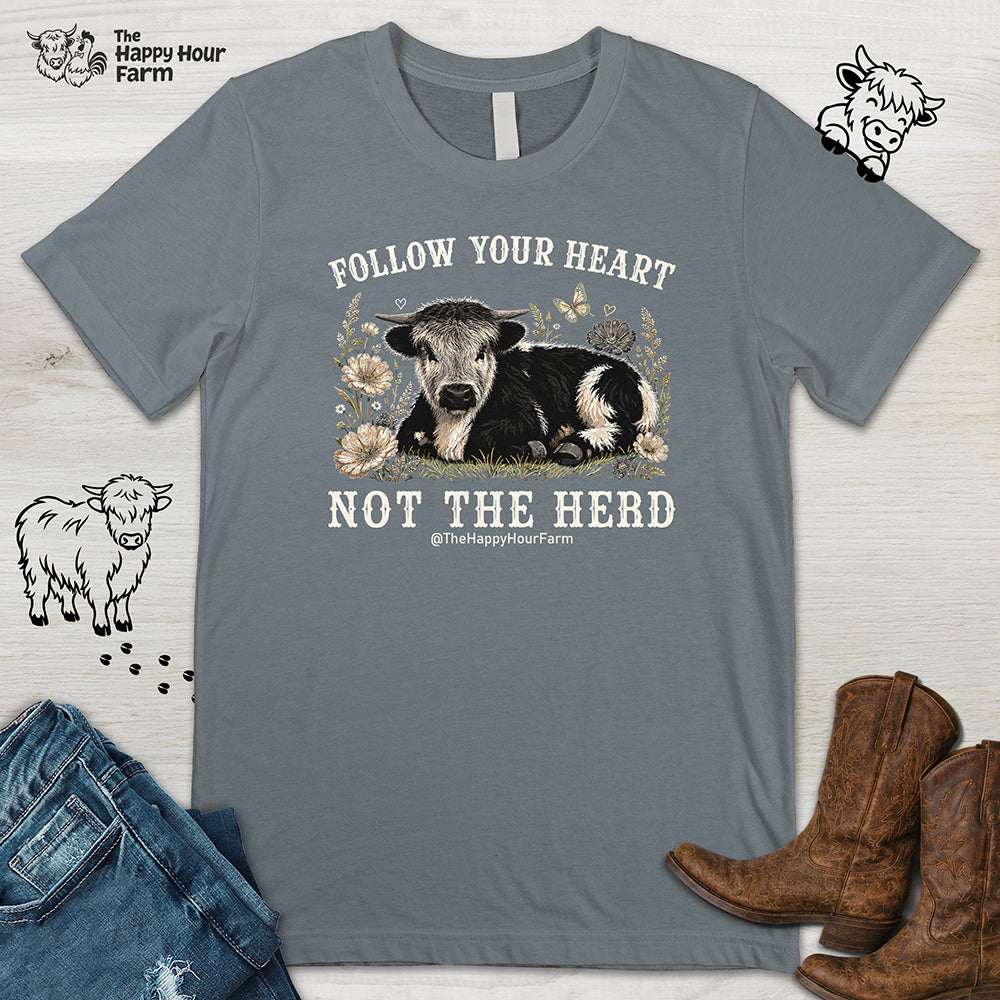 Follow Your Heart Not the Herd Unisex Tee
