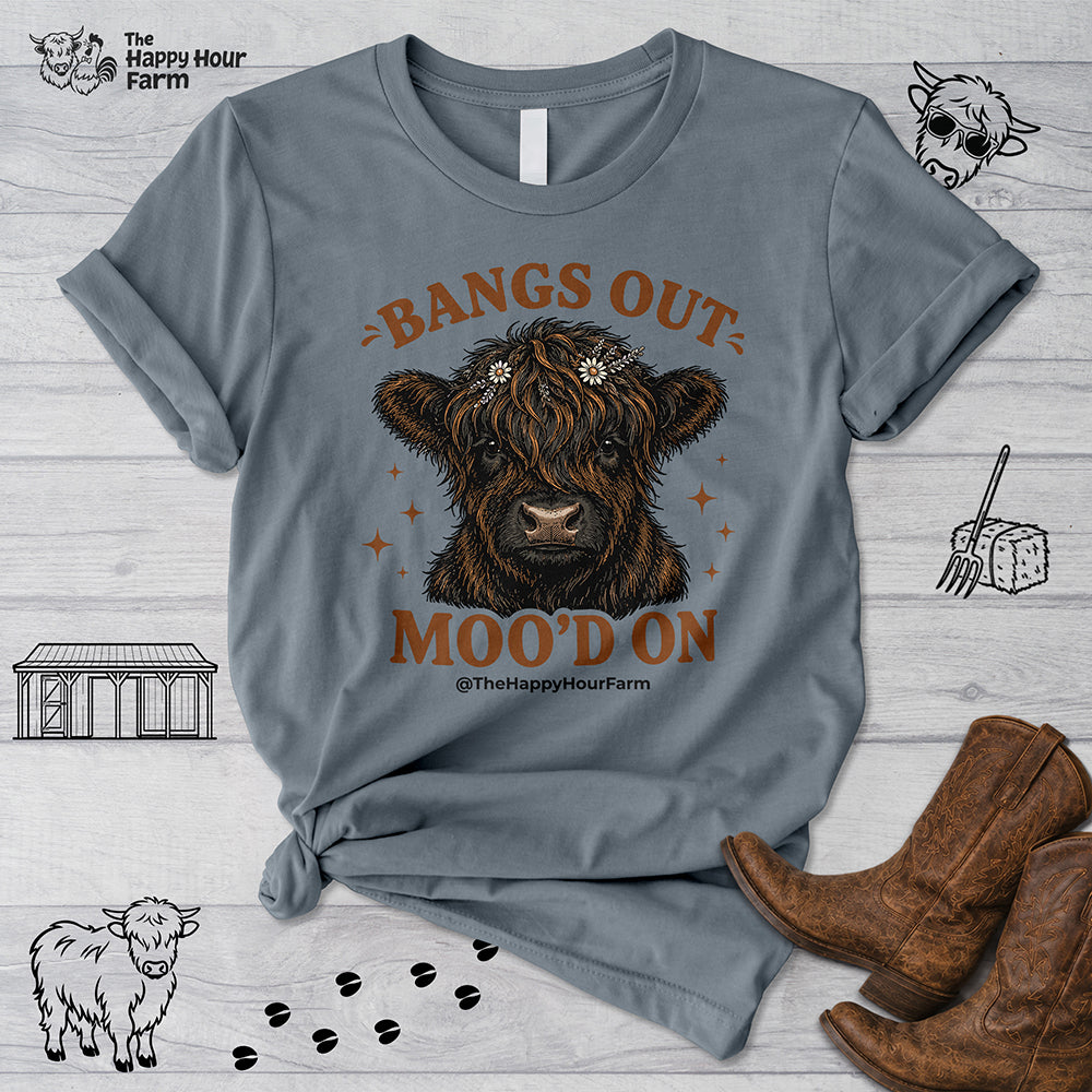 Bangs Out Moo'd On Unisex Tee