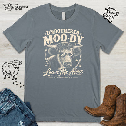 Unbothered Moo-Dy Leave Me Alone Unisex Tee