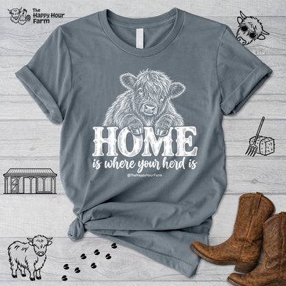 Home Is Where Your Herd Is Unisex Tee