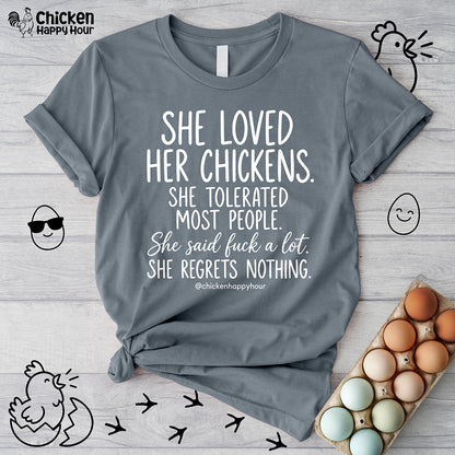 She Loved Her Chickens Unisex Tee