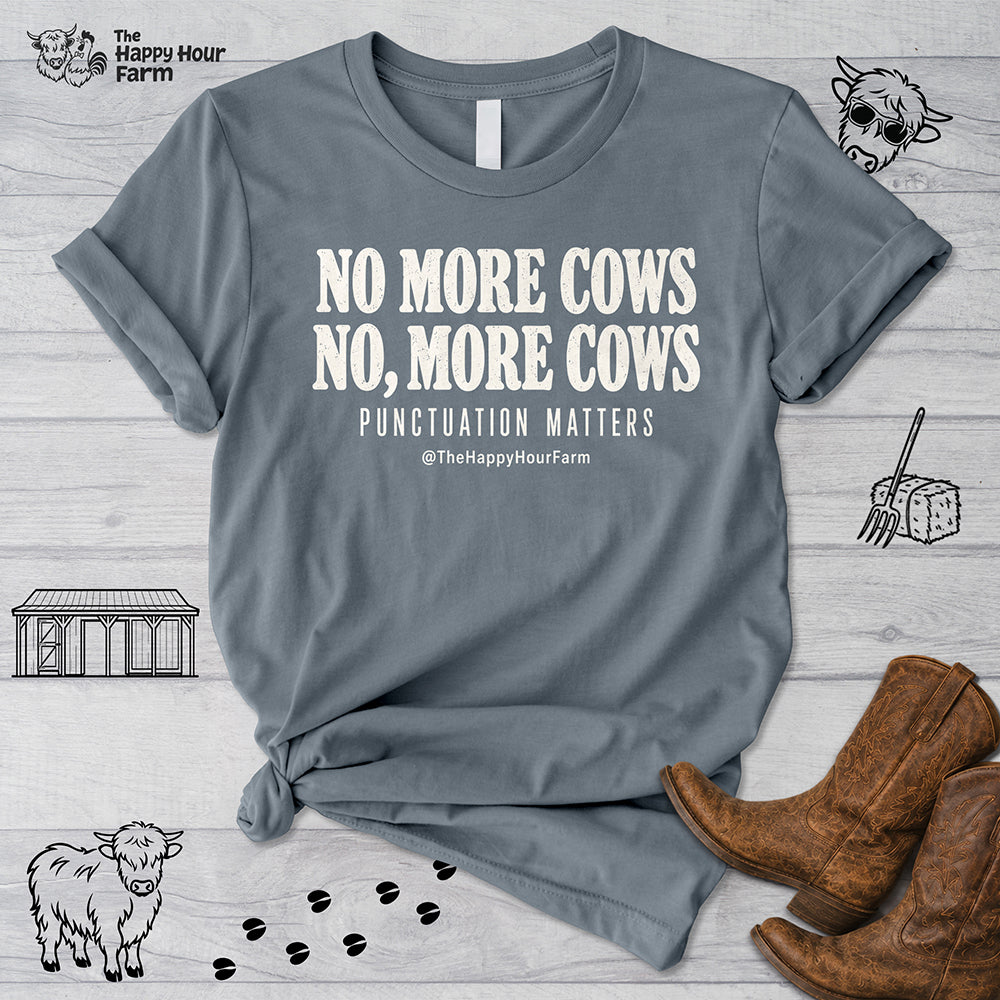Punctuation Matters Cow Unisex Tee