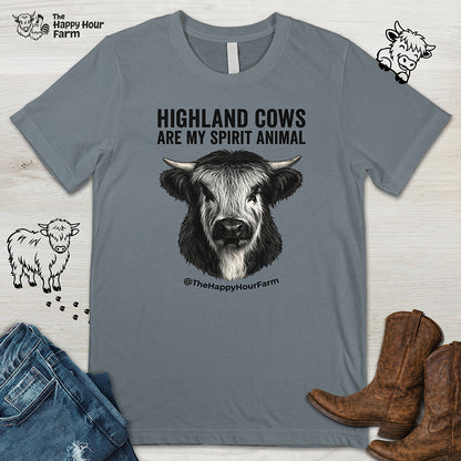 Highland Cows Are My Spirit Animal Unisex Tee