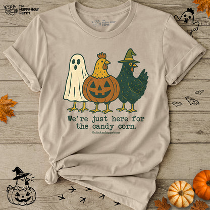 We're Just Here For the Candy Corn Unisex Tee