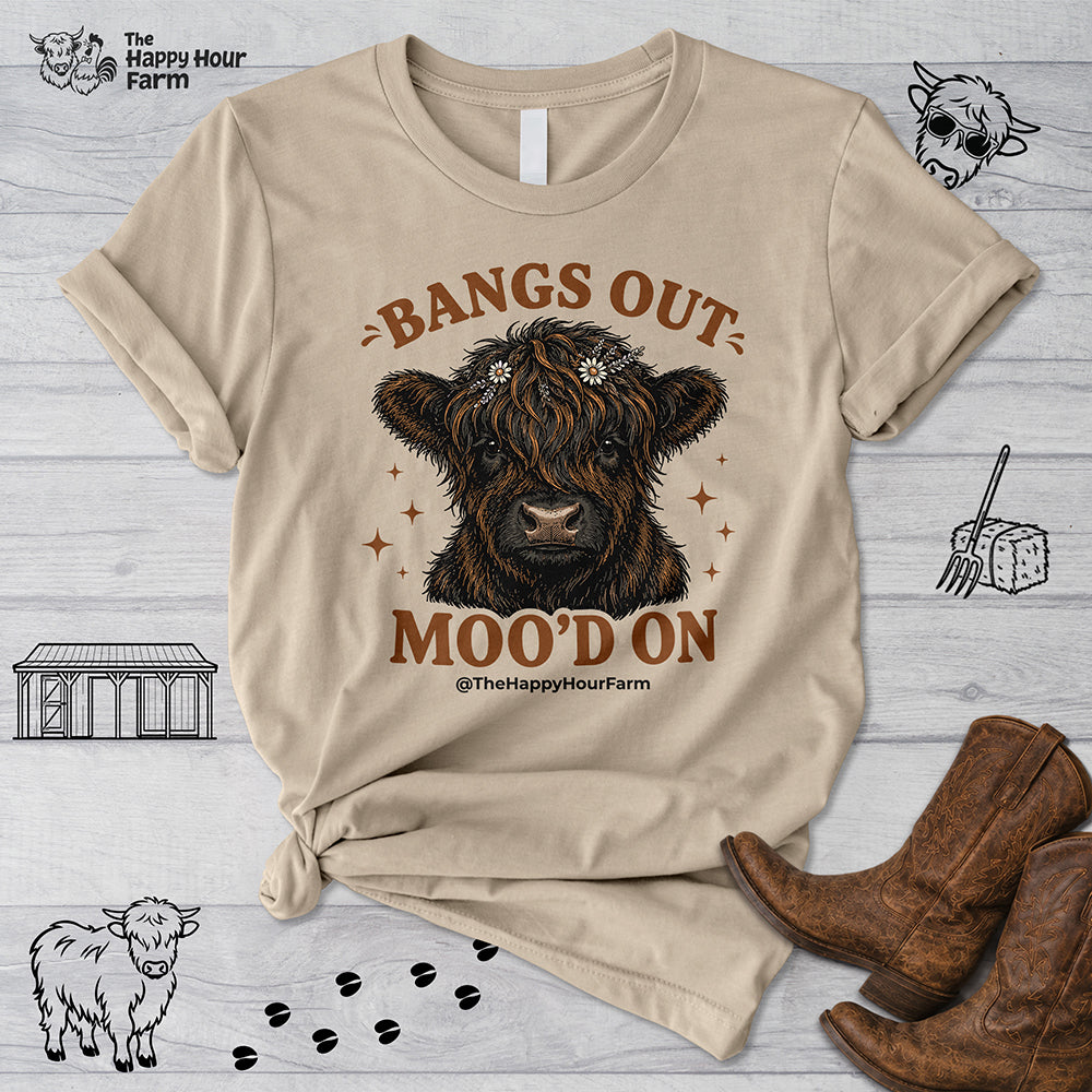 Bangs Out Moo'd On Unisex Tee