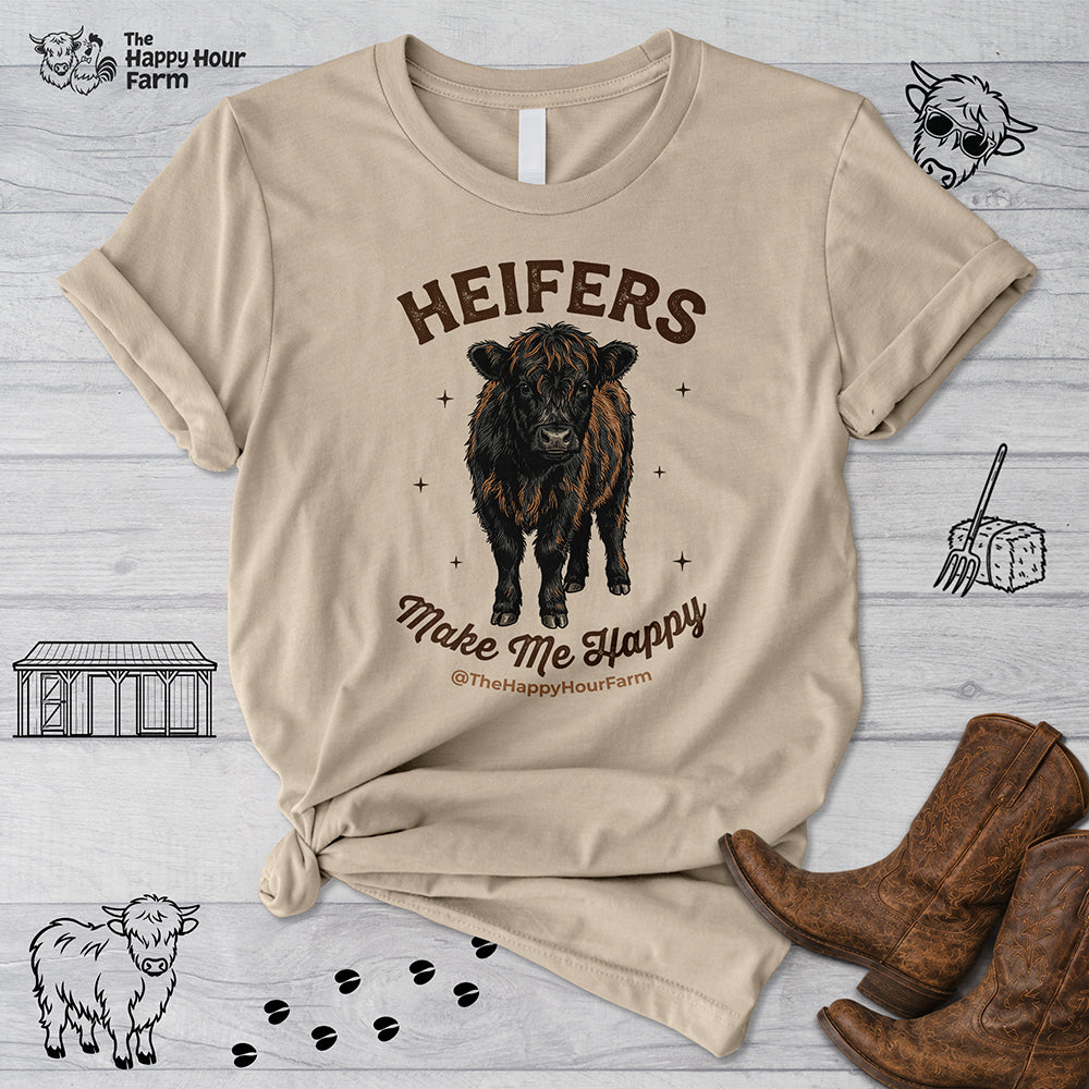 Heifers Make Me Happy Unisex Tee