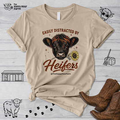 Easily Distracted by Heifer Unisex Tee