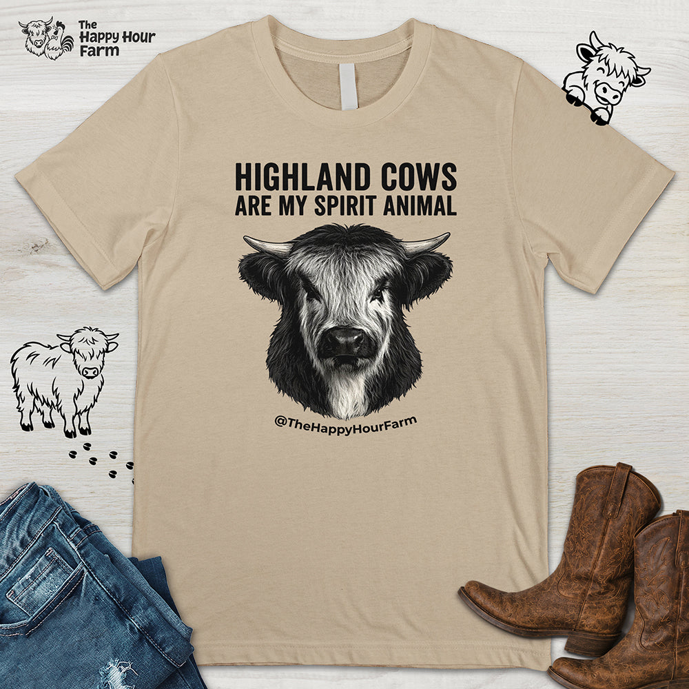 Highland Cows Are My Spirit Animal Unisex Tee