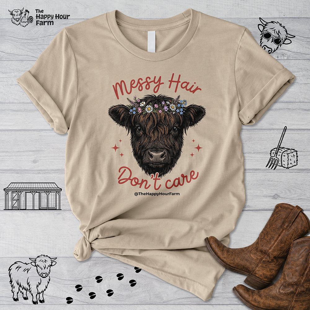 Messy Hair Don't Care Unisex Tee
