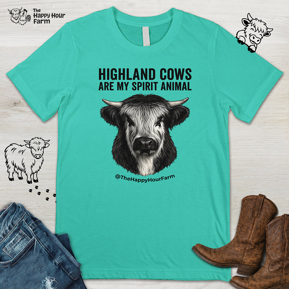 Highland Cows Are My Spirit Animal Unisex Tee
