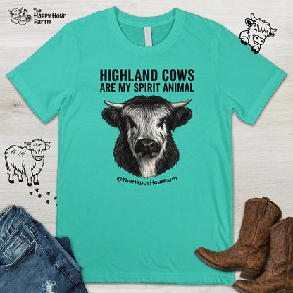 Highland Cows Are My Spirit Animal Unisex Tee